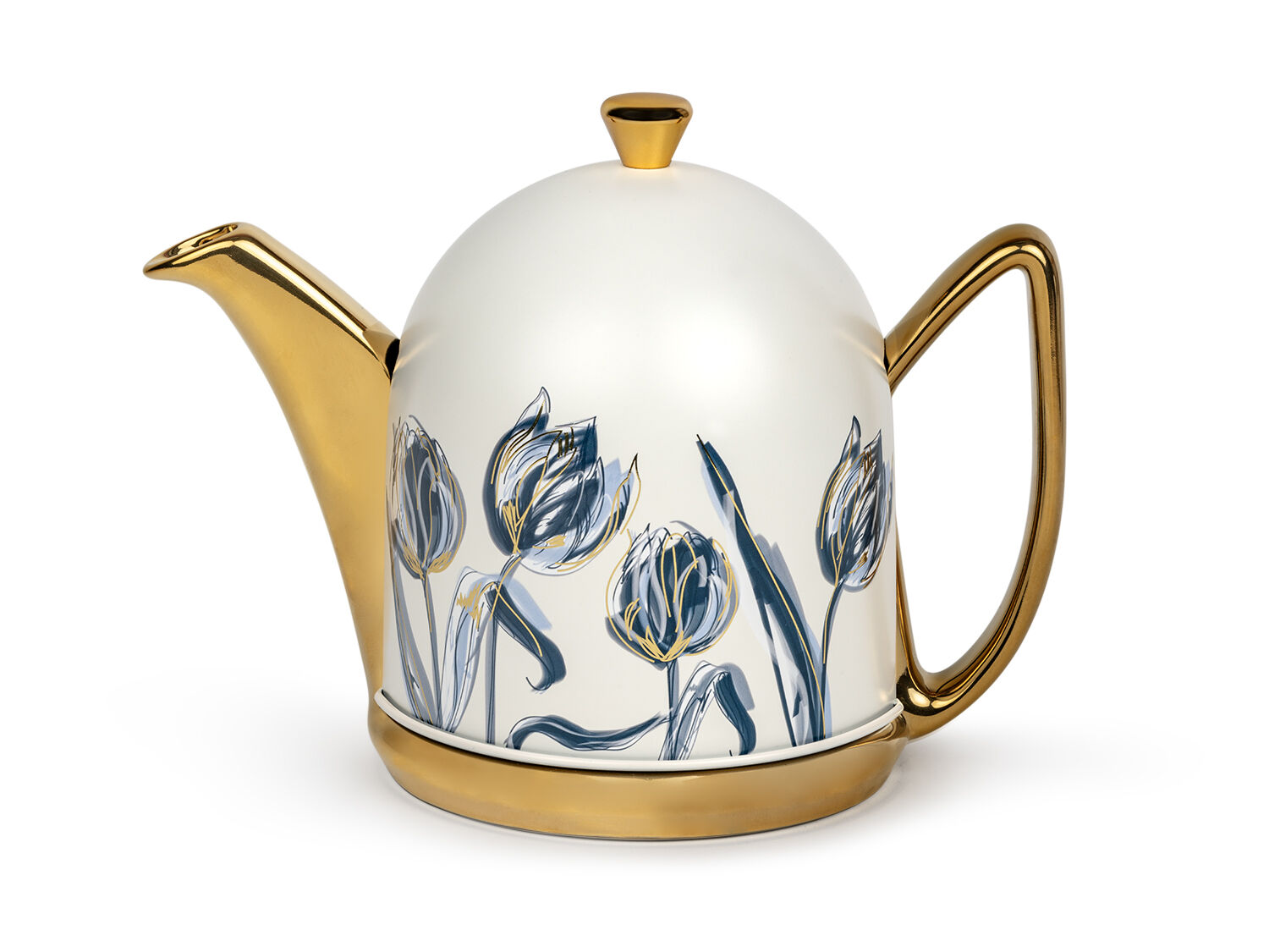 Theepot Cosy Manto Tulip, goud