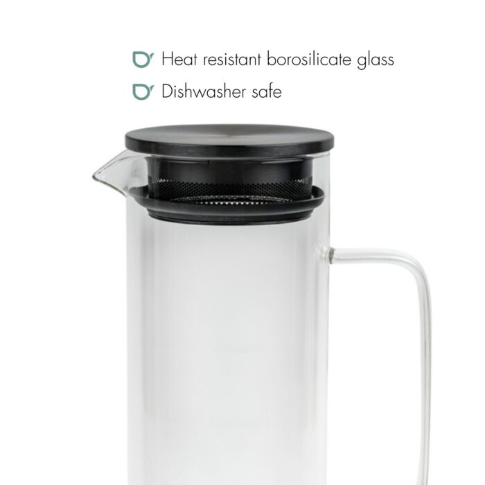 Waterkaraf Padua - Transparant - 1,2 liter - Met filter - Afbeelding 3