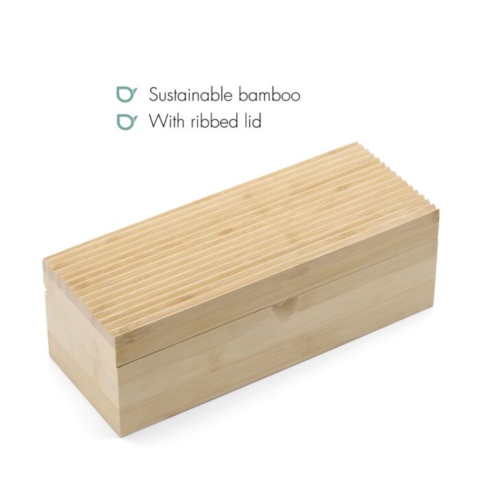Theedoos met 3 blikjes - Bamboe - Afbeelding 3