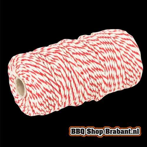 Rolladetouw/ Slagerstouw rood/wit