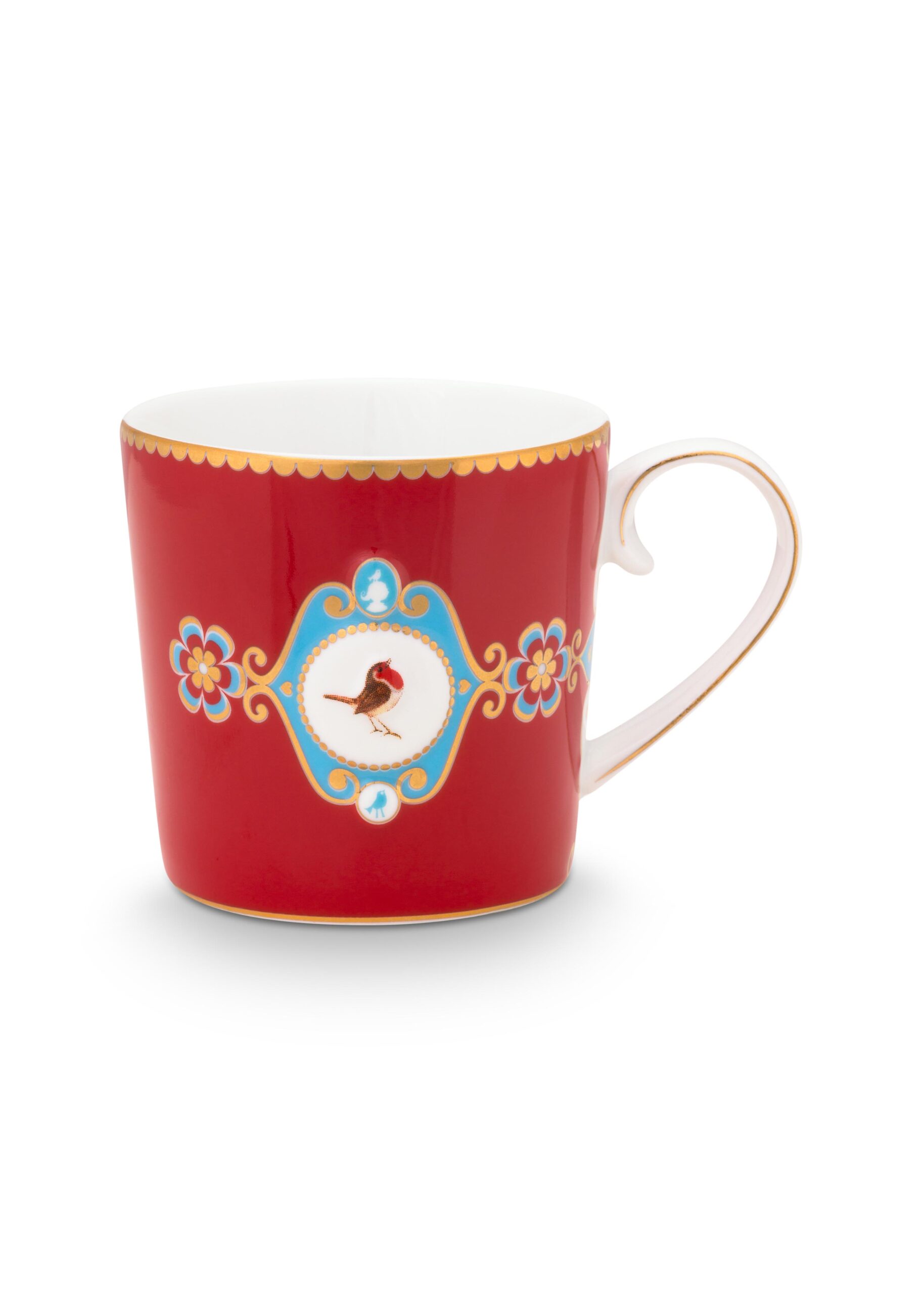 Mug small love birds love medallion red-pink 150 ml