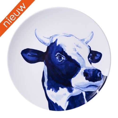 Heinen Delfst blauw wandbord Koe