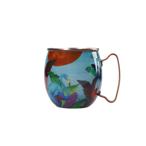 Mikasa x Sarah Arnett Roestvrijstalen Moscow Mule Mok, 450 ml, Flamingo