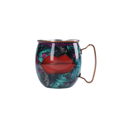 Mikasa x Sarah Arnett Roestvrijstalen Moscow Mule Mok, 450 ml, Lips