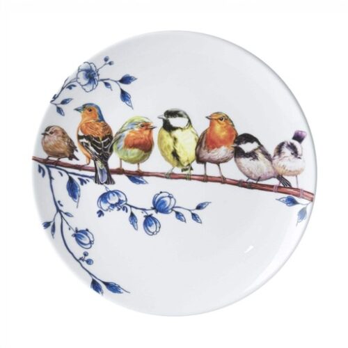 Wandbord DelftsBlauw Bosvogels