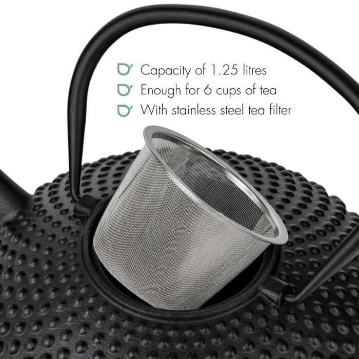 Bredemeijer Theepot Xilin 1,25 liter - Zwart - Afbeelding 3
